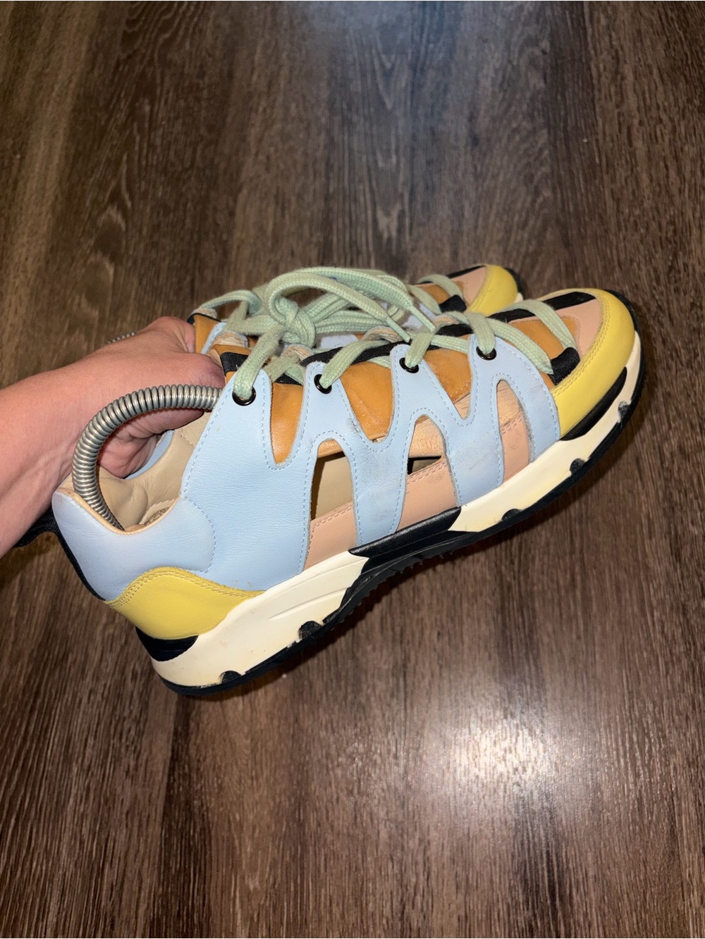 Womens Cotelac Mutilcolor cutout leather sneakers sz 40 (9-9.5)